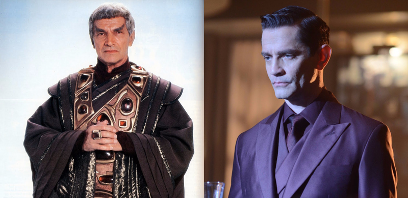 Left image: Mark Lenard as Sarek (Paramount/CBS) Right image: James Frain in Gotham (Fox)